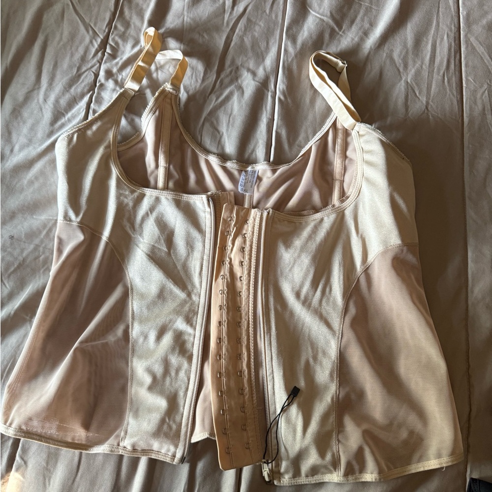 Nude Front-Zip Shapewear Camisole